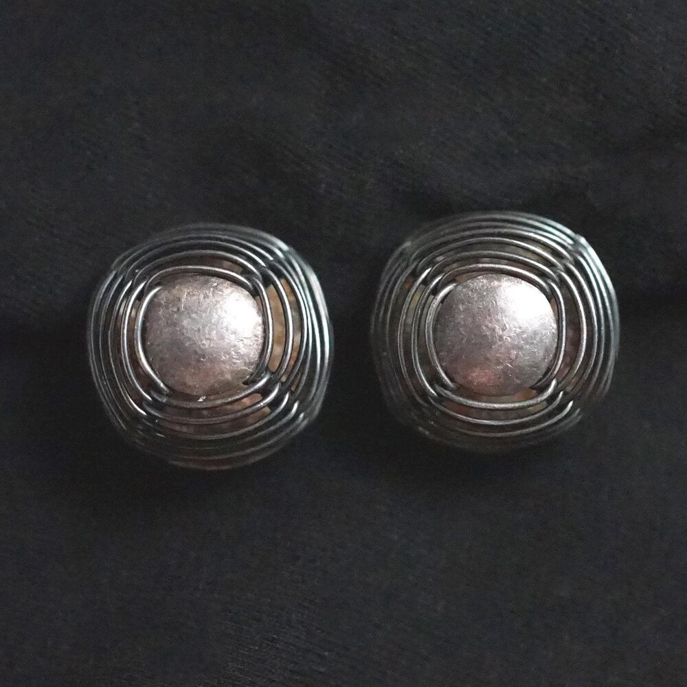 Vintage Biba Schutz Sterling Modernist Earrings